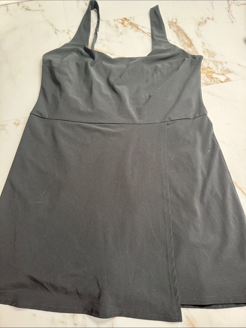 Abercrombie & Fitch Black Wrap Style Mini Dress Skort SZ LT Sporty Travel